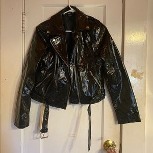 F21 shiny pleather jacket NWT